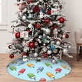 thumbnail image 5 of Sikiie Modern Ice Cream 30-48 inches {designName} Print Christmas Tree Skirt Snowman Xmas Tree Skirt with Edge Christmas Decorations for Holiday Party, 5 of 7