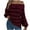 Wine, variant on Jgppe Fall Winter Women's off Shoulder Sweater Long Sleeve Knit Pullover Striped Warm Tops