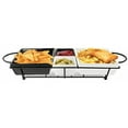 thumbnail image 1 of KOVOT Ceramic Black & White Serving Tray With Metal Rack, 1 of 2