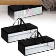 thumbnail image 2 of Hat Storage Bag for Baseball Caps, Organizer Case with Transparent Top And Front, Double Handles, Holds Multiple Caps, Closet Travel Storage, 2 Storage Bags, 2 of 9