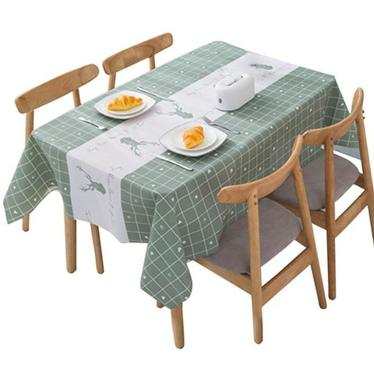 Waterproof PVC Coffee Tablecloth Spillproof Table Protector Mat Dining Room  Table Cover 