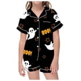 thumbnail image 3 of XFHLMJFF Toddler Pajamas Set Leisure Printed Button Collar Short Sleeved Shorts Fashion Winter Clothes, 3 of 5