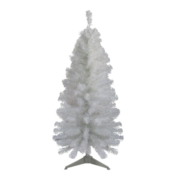 Northlight 4' Unlit Artificial Christmas Tree Slim White Tinsel