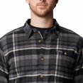 thumbnail image 4 of Men's Columbia Pitchstone™ Heavyweight Flannel Shirt Color: Navy Size: XXL, 4 of 4