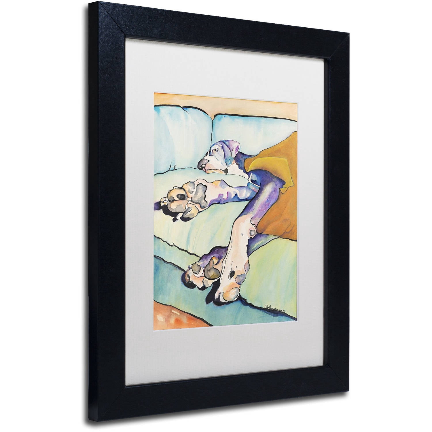 Trademark Fine Art "Sweet Sleep II" Canvas Art by Pat Saunders-White, White Matte, Black Frame