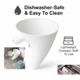 thumbnail image 4 of Flour Funnel for Kitchen Aid Mixer, Easy Pour No-Mess Attachment, Anti-Splash Accessory, Fits Tilt-Head 4.5–5 Qt (KSM150), Durable Dishwasher-Safe Baking Tool (White), 4 of 8