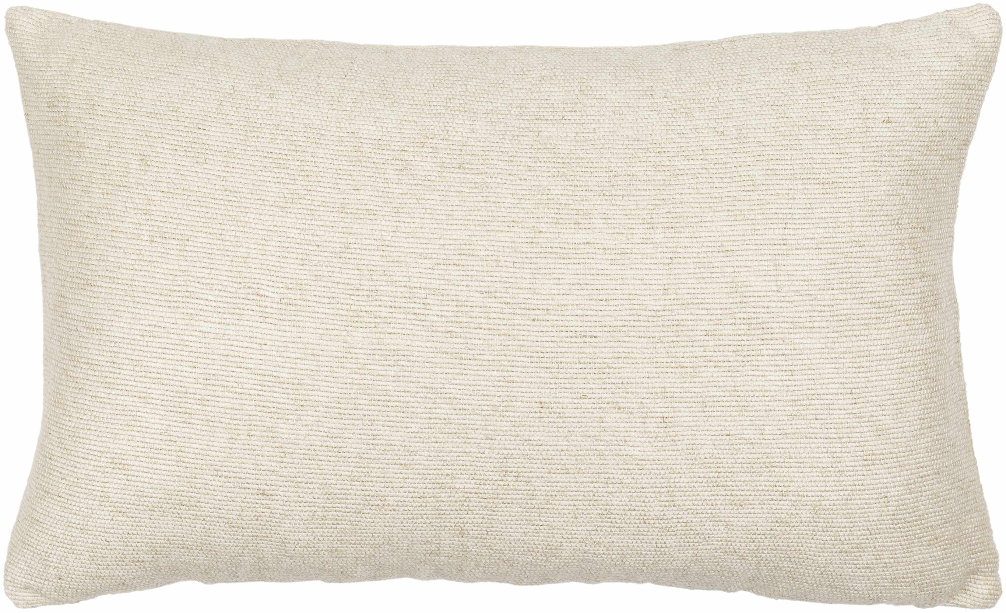 Hauteloom Oaqui Decorative Throw Pillow - Sofa Couch Cushion Cover - Boho Farmhouse Square Pillow Cover - Viscose - Cream
