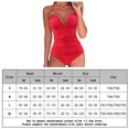 thumbnail image 2 of Conjuntos de bikini Tirantes finos Traje de baño Control de barriga para mujer (Rojo L) FLhrweasw Para estrenar, 2 of 7