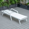 thumbnail image 4 of LeisureMod Marlin Patio Chaise Lounge Chair With Arms Aluminum Frame White, 4 of 12