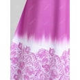 thumbnail image 4 of Vestido Casual Talla Extra Estampado Floral Degradado Rosegal  Vestidos casuales de talla grande, 4 of 5
