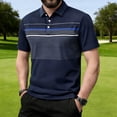 thumbnail image 4 of Kcolen Mens Polos Shirts Mens Casual Breathable Mesh Print Polo Shirt Summer Short Sleeve Vacation Button Beach Stretchy Golf Shirts, 4 of 5