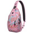 thumbnail image 1 of Rocket and Spacecraft Sling Backpack, Moon and Sun Design, Galaxy Nebula Crossbody Bag for Outer Space Lovers, 1 of 6