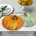 thumbnail image 3 of CounterArt Pumpkin Shaped Reversible Easy Care Flexible Tabletop Placemat 4 Pack, 3 of 8