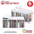 thumbnail image 2 of Juego de 6 bolsas de almacenamiento de DVD Stock Your Home de PVC blanco, 2 of 8