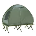 thumbnail image 4 of 2-Person Foldable Camping Cot with Tent - Your Ultimate 4-in-1 Elevated Camping Bed! Complete with Cozy Bedspread and Thick Air Mattress, Perfect for Hiking, Picnics, and Travel Adventures, 4 of 10