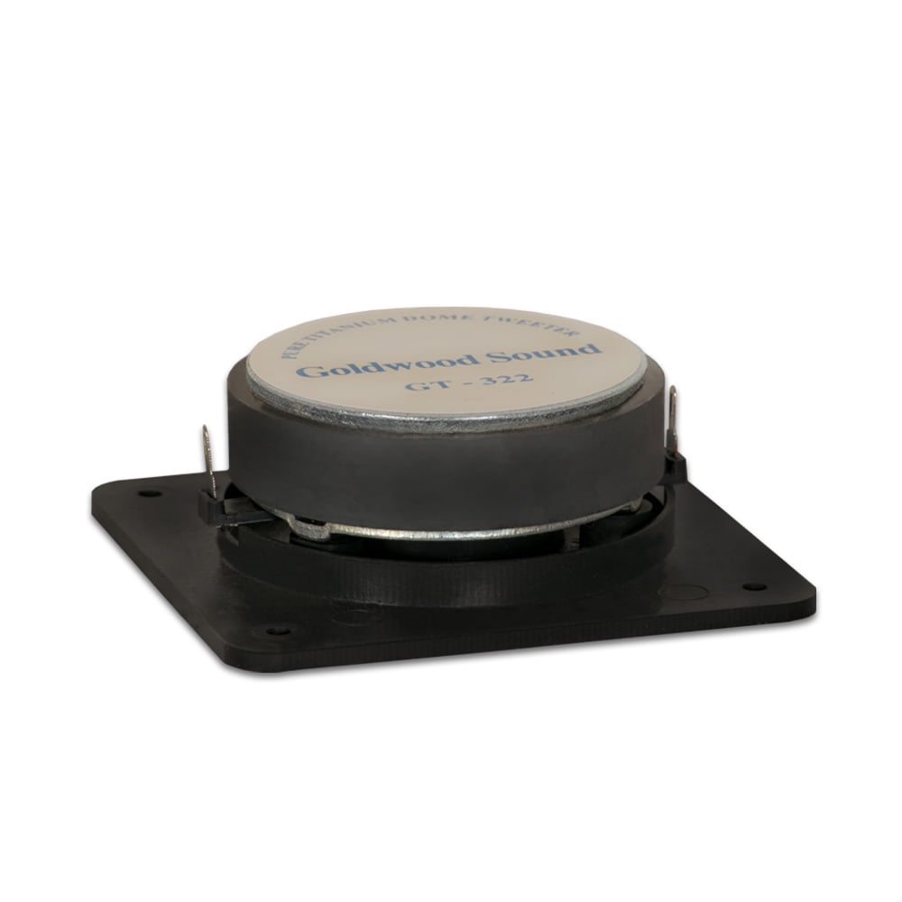 2 Goldwood Sound GT-322 Titanium Dome Tweeters 120 Watt each 8ohm Replacement Square Tweeters