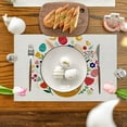 Dining Table Chargers Easter Placemat Cute Rabbit Placemat Cartoon