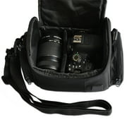 Well Padded Fitted Compact Medium DSLR Camera Case Bag w/ Zippered Pockets and Accessory Compartments for Canon EOS Rebel T8i T7 T7i T6i T6S T5i T5 T4i T3i SL1 EOS 90D 80D 0D 60D 7D 6D 5D 750D 700D