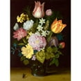 thumbnail image 3 of Bosschaert the Elder, Ambrosius 12x14 Black Modern Framed Museum Art Print Titled - Flowers in a glass vase, 3 of 5