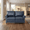 Navy Blue, variant on 59" Pu Leather Comfy Deep Seat Loveseat, Sofa Loveseat with Nail Decoration, Love Seat Sofa with Removable Storage for indoor living space, Navy Blue