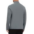 thumbnail image 3 of INSPIRE CHIC Men's 1/4 Pullover Zip Long Sleeve Sun Protection Athletic T-Shirts M Dark Gray, 3 of 6