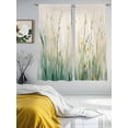thumbnail image 3 of Spring Botanical Sheer Curtains 63 Inch Length 2 Panels Set, Modern Watercolor Green Leaf Plant Voile Window Treatment Rod Pocket Curtains Sheers Drapes for Bedroom/Living Room/Kitchen 52x"63"x2, 3 of 7