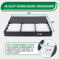 thumbnail image 2 of Caja organizadora para gafas de sol ProSource con 18 ranuras y cierre a presión, 2 of 5