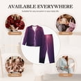 thumbnail image 5 of Goofa Thunderstorm Violet Purple Printed Women’s 2 Piece Pajama Set Super,Pajamas Women's Long Sleeve Sleepwear Soft Button Down Loungewear Pjs Lounge Set Nightwear-X-Large, 5 of 9