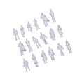 thumbnail image 4 of facefd 100pcs Plastic Light Grey Model Train People Figures Scale TT (1 to 100), 4 of 9