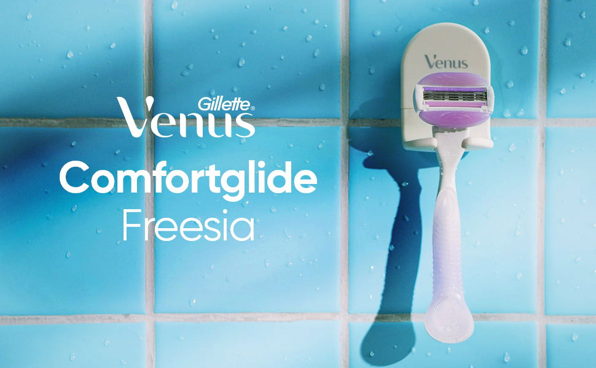 Gillette Venus ComfortGlide Womens Razor Blade Refills, 6 Count, Freesia Scented Gel Bar Protects Againist Skin Irritation