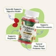 thumbnail image 3 of Fiber Gummies for Adults, Daily 4g Gummy Fiber Supplement, Prebiotic Gummy Digestive Health Support - Plant Based Soluble Fiber Chews, Prebiotics Supports Regularity & Digestion Non-GMO - 60 Gummies, 3 of 9