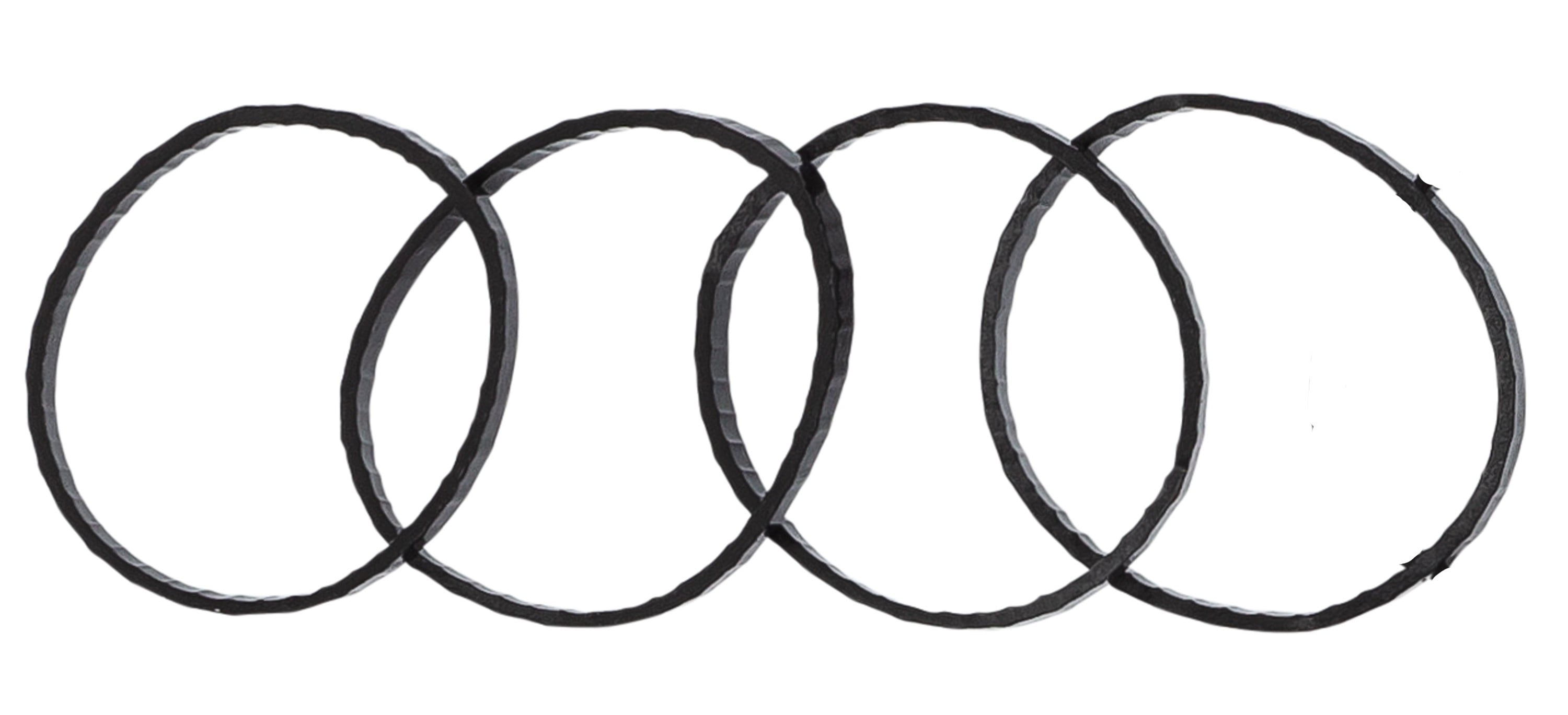 (2 pack) Goody Ouchless Poly Band Elastic Hair Tie for Fine Hair, Ponytail Holder, Black, 150 Ct