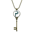thumbnail image 1 of Pig Nose Movement Outline Key Necklace Pendant Tray Embellished Chain, 1 of 3