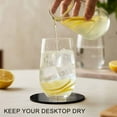 thumbnail image 3 of Farmhouse Rustic Wood Coasters for Drinks,Absorbent Non Slip Rubber Drink Coasters Set of 6 for Cup,Table,Bar,Home Decor, Black Grey, 3 of 8