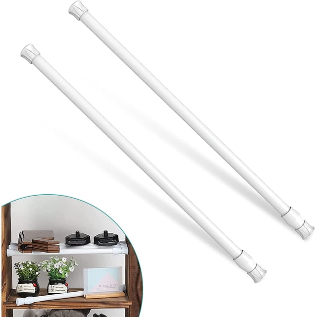 2 Pack Window Security Bar, Window Safety Bars, Adjustable Sliding Glass Door Lock, Window Lock Bar for Children Home, Extends from 15.8-27.6 Inches (White) 2 Window Security Bar-White