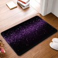 thumbnail image 2 of Purple Glitter Anti-Slip Flannel Mat, Durable Stain-Resistant & Machine Washable, for Living Room Bedroom Office Indoor Outdoor Bathroom Balcony Porch Kitchen Entryway Dog Mat, 2 of 10