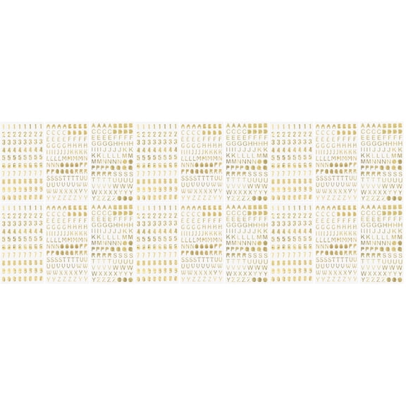 3 Pieces English Alphabet Stickers Label Letters Nail for Art Golden