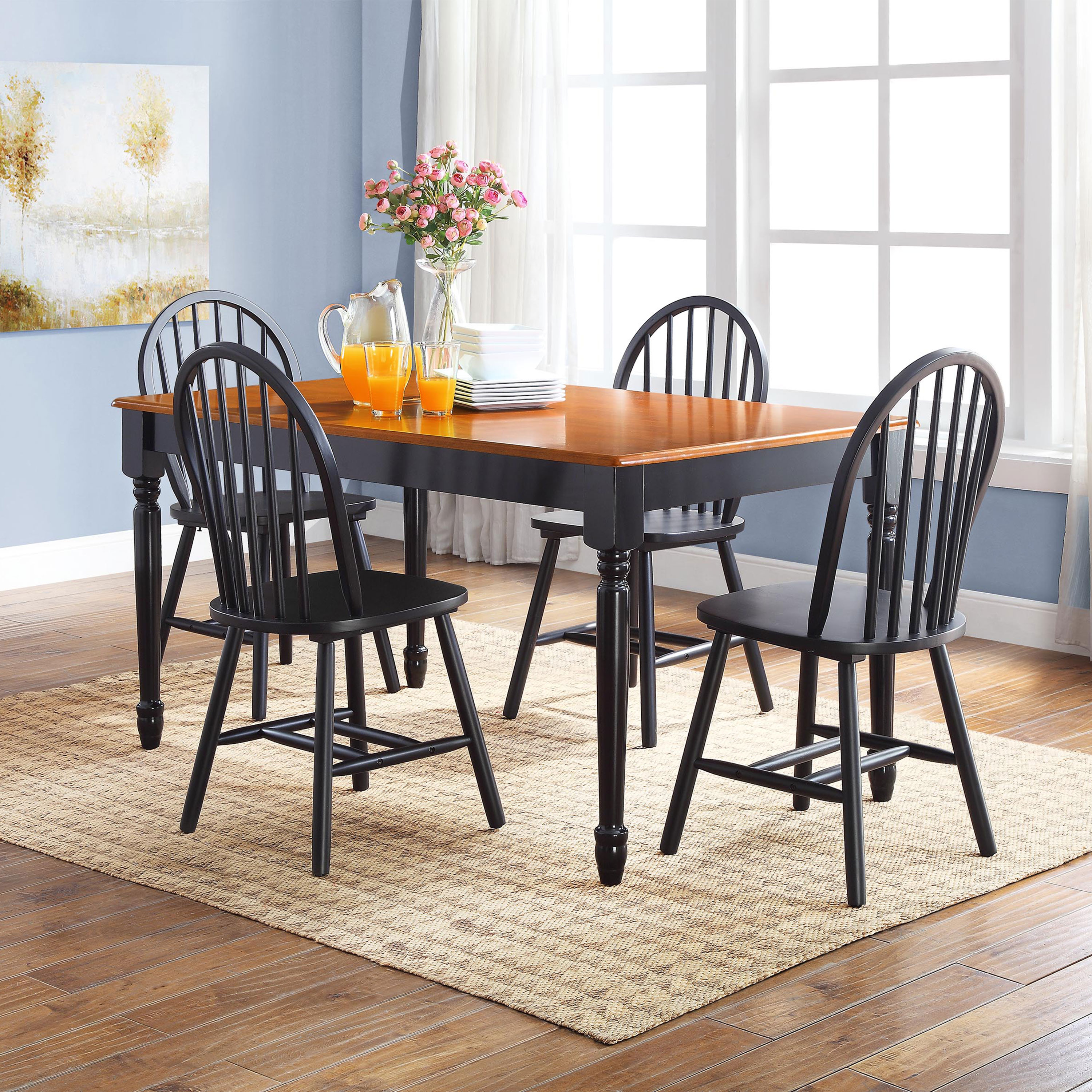 Better Homes and Gardens Autumn Lane Windsor Solid Wood Dining Chairs, Set of 2, Black Finish - image 5 of 10