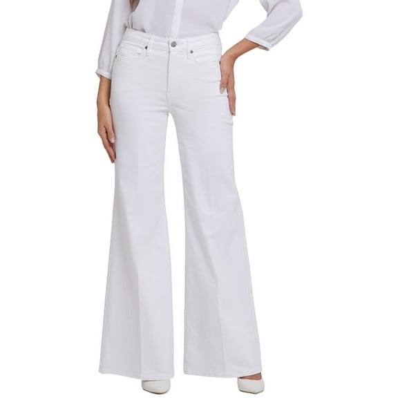 NYDJ womens Petite Mia Optic White Palazzo Jean, 12P