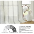 thumbnail image 3 of DriftAway Farmhouse Vertical Striped Linen Blend Textured Light Filtering Semi Sheer Rod Pocket Back Tab Curtains for Living Room Bedroom 108 Inches Long Drapes Grommet 2 Panels, 3 of 5