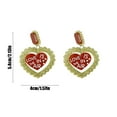 thumbnail image 2 of Valentine's Day Love Heart Hoop Earrings for Women,1 Pairs Retro Charm Pendant for Female,Lightweight Cute Ear Decoration Holiday Jewelry Gift,Ideal for Valentine's Day Mother's Day Gifts, 2 of 7