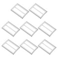 thumbnail image 1 of 8Pcs 1-1/8" Metal Slider Buckles, Flat Tri-Glide Button Fasteners, Silver, 1 of 6