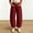 Wine, variant on XPMWRP Women High Waist Big Patch Pocket Cropped Barrel Jeans Loose Ankle Length Denim Casual Streetwear Trousers Multiple Solid Shades Wine L