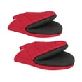 thumbnail image 3 of 2 piezas Guantes de horno de horno corto al horno multipropósito Anti slip horno soporte para olla de bote de soporte para macetas para la barbacoa de Rojo, 3 of 8