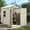 Sandstone, variant on UDPATIO Outdoor Resin Storage Shed 6x4.5 ft, Plastic Garden Shed with Lockable Door for Backyard, Patio, Lawn, Grey White