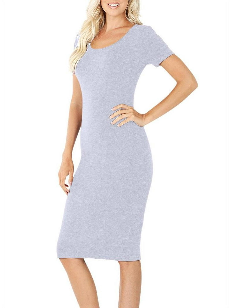 knee length short sleeve bodycon dress Ever-Pretty Sequin Bodycon Knee-Length Summer Formal Wedding Guest Dress with V-Neck & Cap Sleeves main image 1