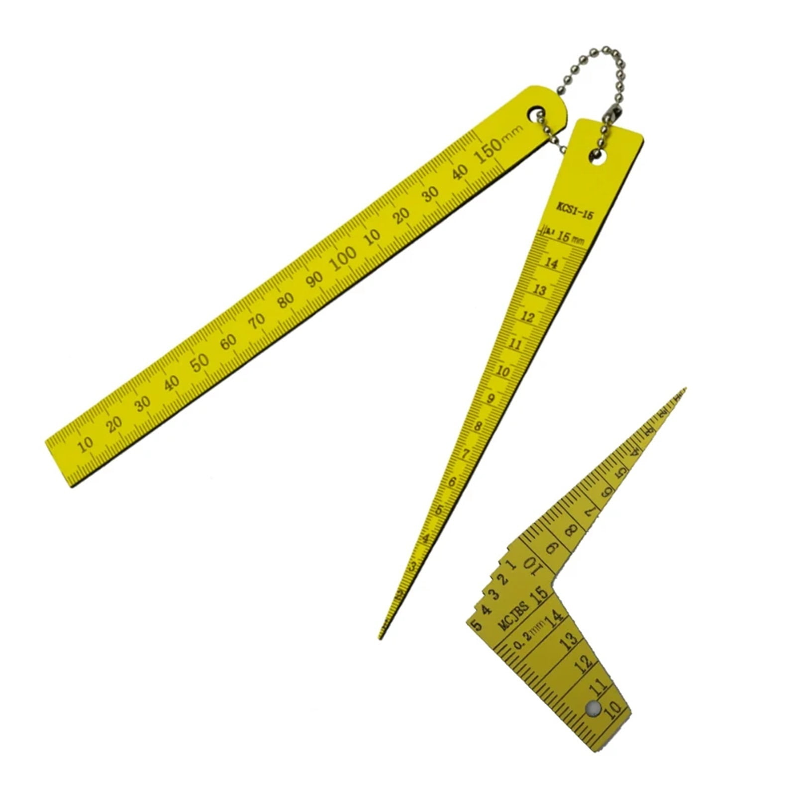 K15SG plastic feeler gauge 1-15mm Taper Welding Feeler Gauge Gage Gap Ruler Automobile industry Measuring Tools ,Corrosion-Resistant