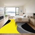 thumbnail image 3 of ODIKA 4'x6' Machine Washable Non-Slip Area Rug, Stylish Ombre Wave High Traffic Rug, Yellow, 894835, 3 of 7