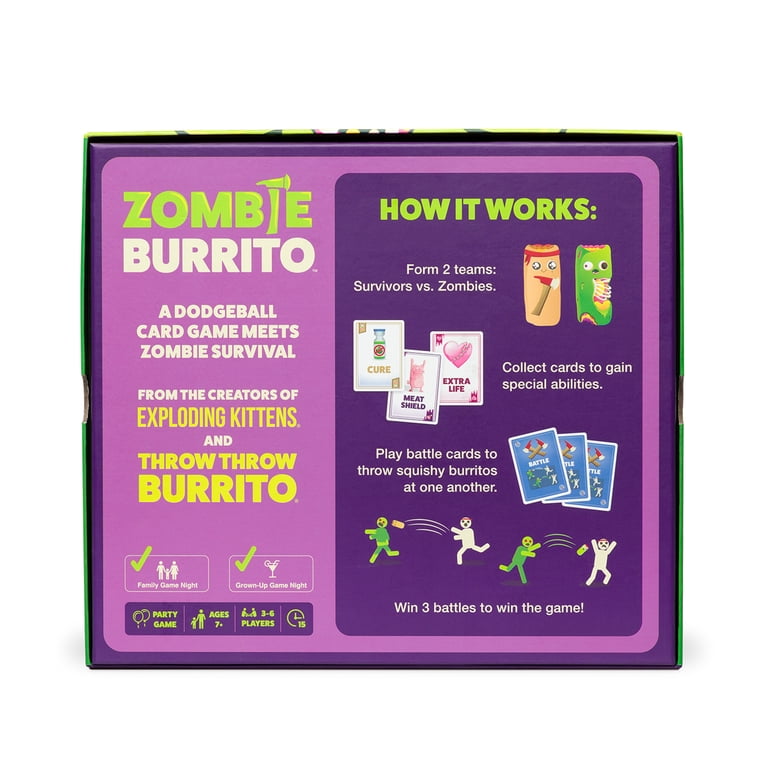 Zombie Burrito Dodgeball Card Game – Survivors Team Up Against
