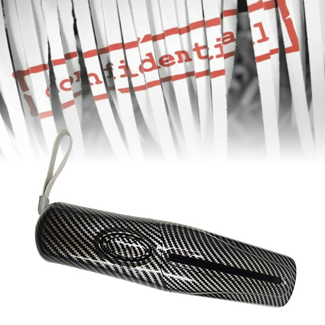 Small Paper Shredder, Sharply Carbon Fiber Color USB Paper Shredder 2 Sheet Capacity for Home